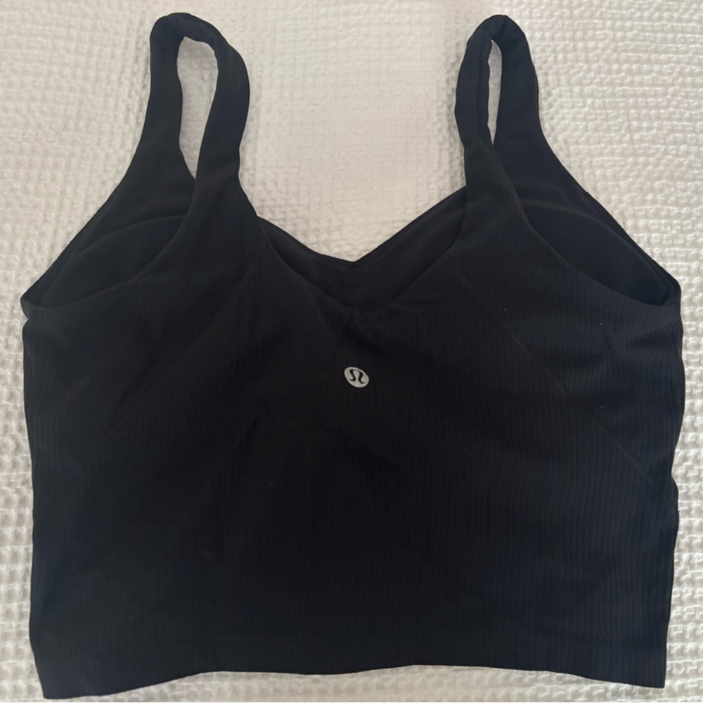 Lululemon Black Ribbed Align Tank Top  Size 6